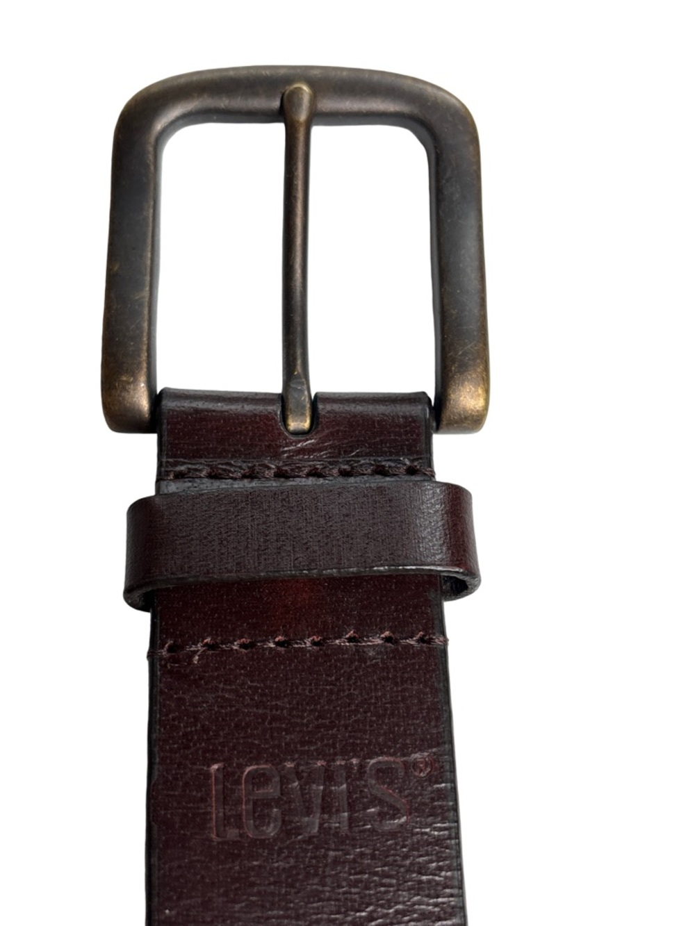 Levi's Dark Brown Genuine Leather Belt Size 38 - Picture 2 of 5